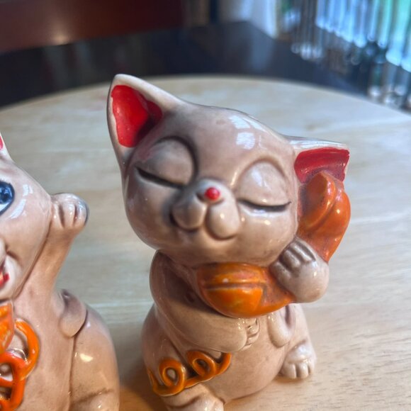 (VC) Vintage. Collectible. Anthropomorphic Cats. Salt & Pepper Shakers. - Picture 10 of 10